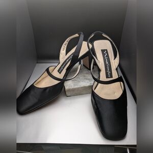 Nina sz 7m Women's Black Slingback Heels